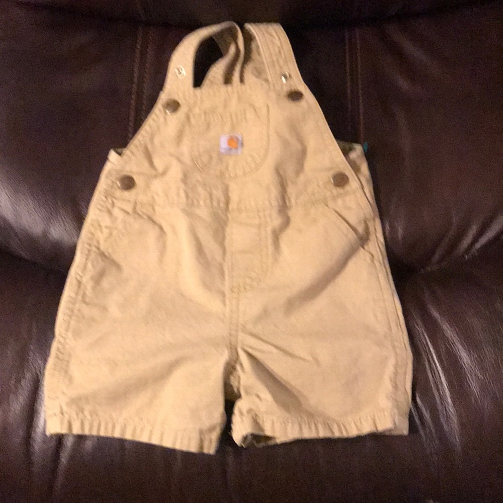Carhartt baby short overalls size 12 m